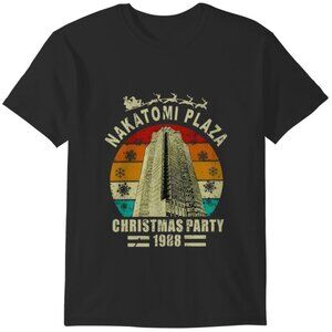 Nakatomi Plaza Christmas Party 1988 Shirt Die Hard Movie Santa Funny Holiday Tee